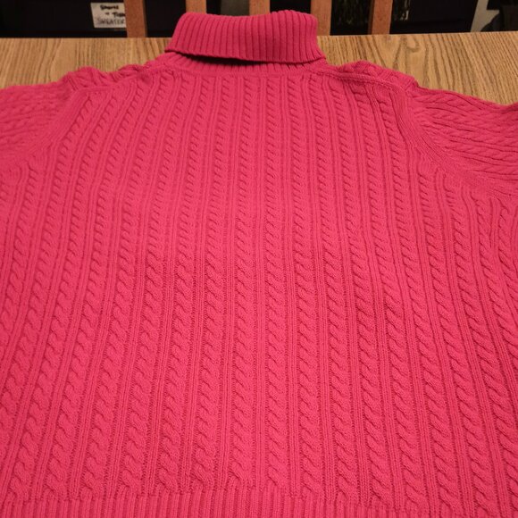 Amazon Essentials Size XXL Red Cable Knit Turtleneck Sweater (EUC) - Picture 13 of 13
